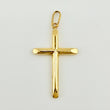 Dije Cruz Puntas Planas 0.5gr / 2.5cm / Oro Amarillo 18K