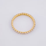 Anillo Carril Tupido Diamantes 40pts 1.25g / T6 3/4 Oro Amarillo 18K