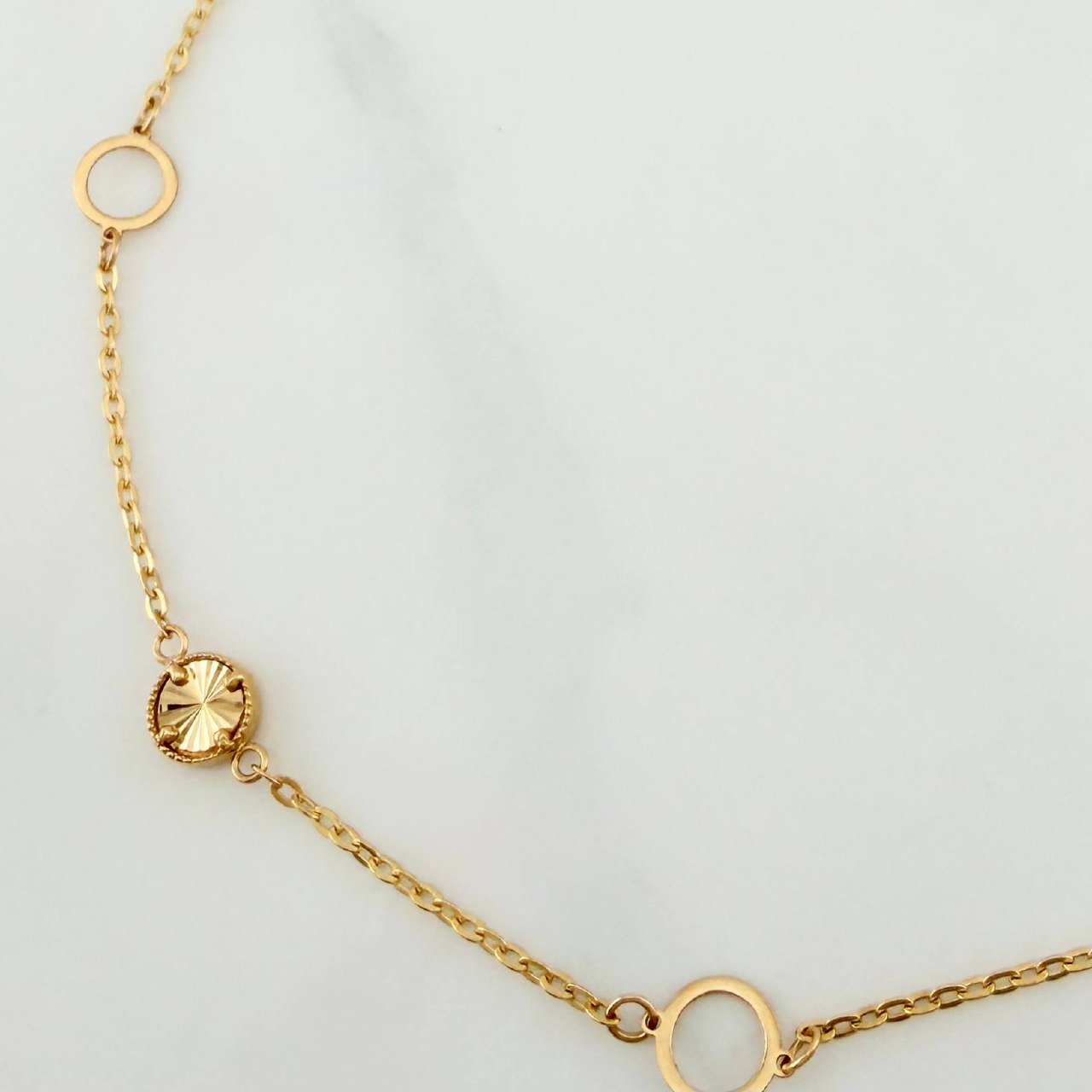 Pulso Modulable Aro Seguido Circulos 1.7 g / 19.7 cm - 17.3 cm / 1.19 mm Oro Amarillo 18K