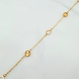 Pulso Modulable Aro Seguido Circulos 1.7 g / 19.7 cm - 17.3 cm / 1.19 mm Oro Amarillo 18K