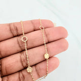 Pulso Modulable Aro Seguido Circulos 1.7 g / 19.7 cm - 17.3 cm / 1.19 mm Oro Amarillo 18K