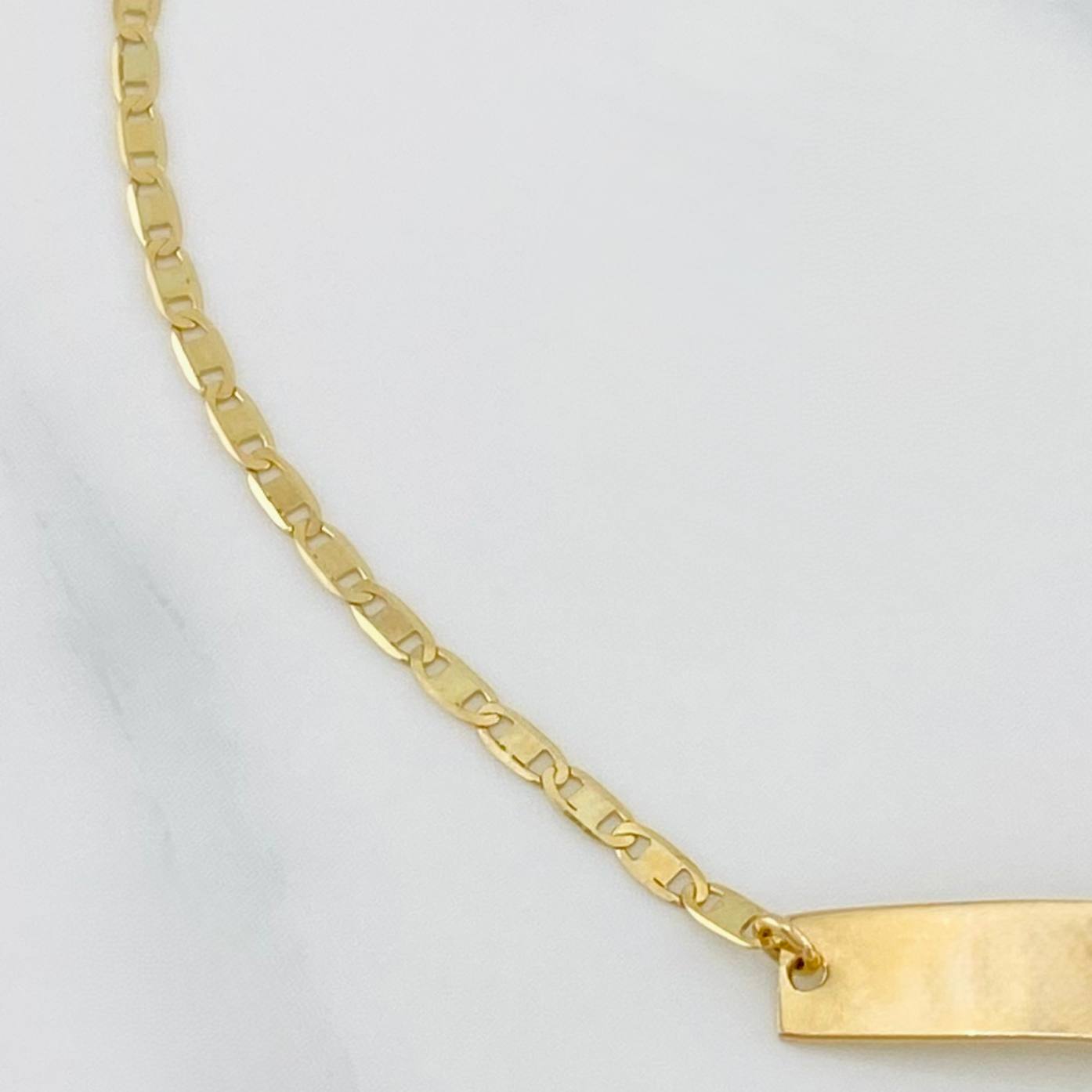 Pulso Modulable Escalera Plana Placa Rectangular 1.4 g / 17.5 cm - 15.4 cm / 1.5 mm Oro Amarillo 18K