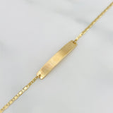 Pulso Modulable Escalera Plana Placa Rectangular 1.45 g / 17.5 cm - 15.3 cm / 1.5 mm Oro Amarillo 18K
