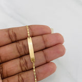Pulso Modulable Escalera Plana Placa Rectangular 1.45 g / 17.5 cm - 15.3 cm / 1.5 mm Oro Amarillo 18K