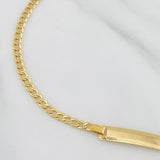 Pulso Cubano Placa Rectangular 1.7 g / 16.3 cm / 2.31 mm Oro Amarillo 18K