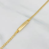 Pulso Cubano Placa Rectangular 1.7 g / 16.3 cm / 2.31 mm Oro Amarillo 18K