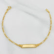 Pulso Fígaro Placa Rectangular 1.55 g / 16.2 cm / 1.91 mm Oro Amarillo 18K