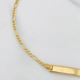 Pulso Fígaro Placa Rectangular 1.55 g / 16.2 cm / 1.91 mm Oro Amarillo 18K