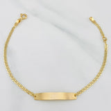 Pulso Modulable Escalera Placa Rectangular 1.95 g / 17.4 cm - 15.4 cm / 2 mm Oro Amarillo 18K