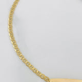 Pulso Modulable Escalera Placa Rectangular 1.9 g / 17.3 cm - 15.5 cm / 2 mm Oro Amarillo 18K