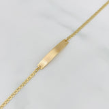 Pulso Modulable Escalera Placa Rectangular 1.9 g / 17.3 cm - 15.5 cm / 2 mm Oro Amarillo 18K