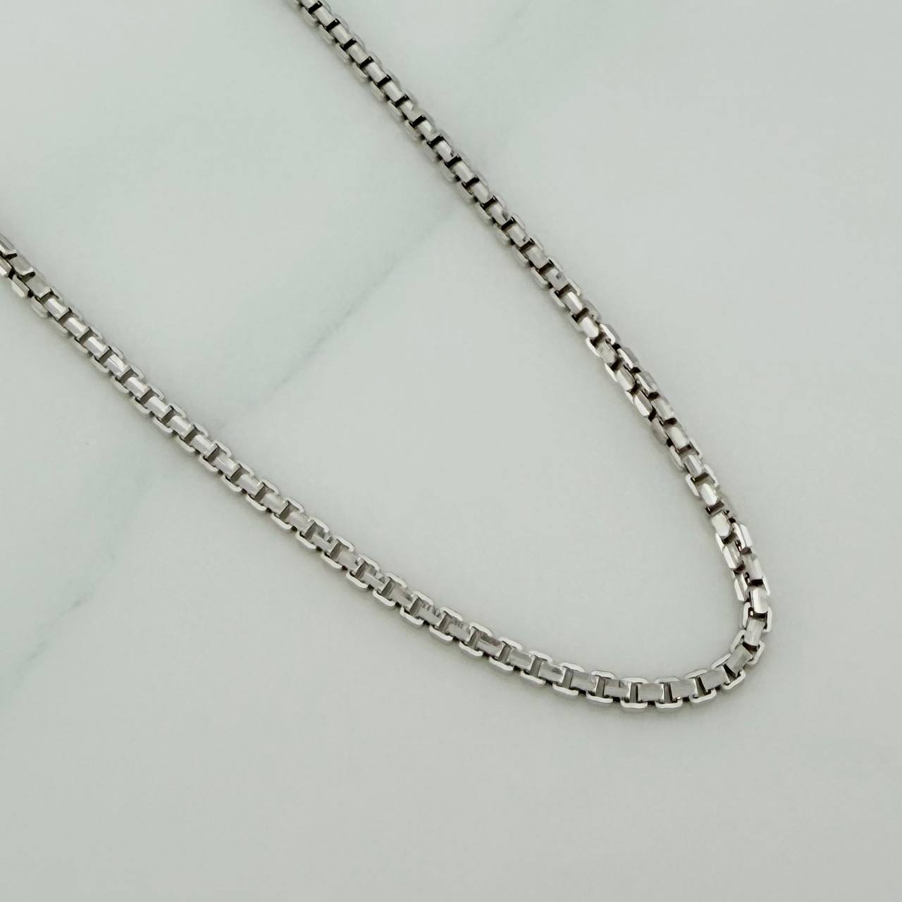 Cadena Veneciana 14.25gr / 60cm / 2mm Oro Blanco +3 18K $