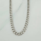 Cadena Cubana 17.8gr / 51cm / 4.4mm Oro Blanco +1 18K $