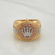 Anillo Corona 10.55gr / T7 3/4 / Tres Oros 18K