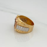 Anillo Corona 10.55gr / T7 3/4 / Tres Oros 18K