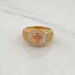 Anillo Sello Cruz 8.8gr / T9 1/2 / Tres Oros 18K