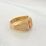 Anillo Sello Cruz 8.8gr / T9 1/2 / Tres Oros 18K