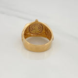 Anillo Corona 7.9gr / T8 1/4 / Dos Oros Amarillo Blanco 18K $