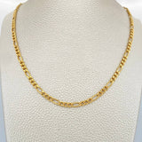 Cadena Figaro 10.35gr / 59.8cm / 3.7mm Oro Amarillo +1 18K %