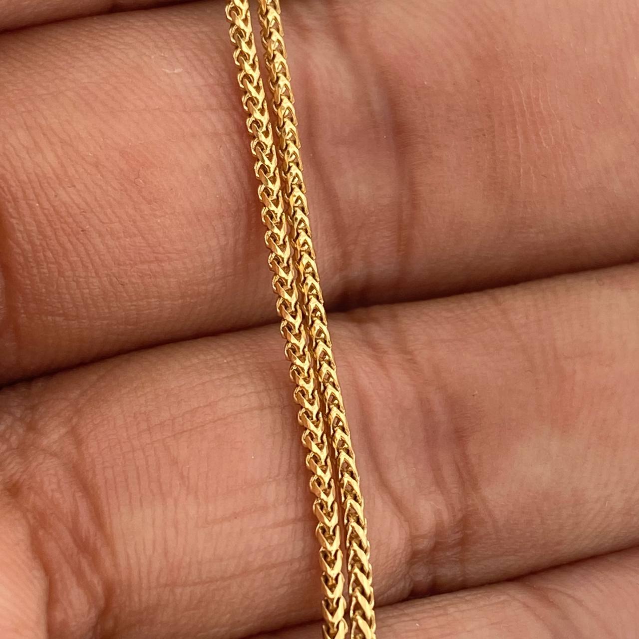 Cadena Franco 6.2gr / 60.5cm / 1.3mm Oro Amarillo +3 18K %