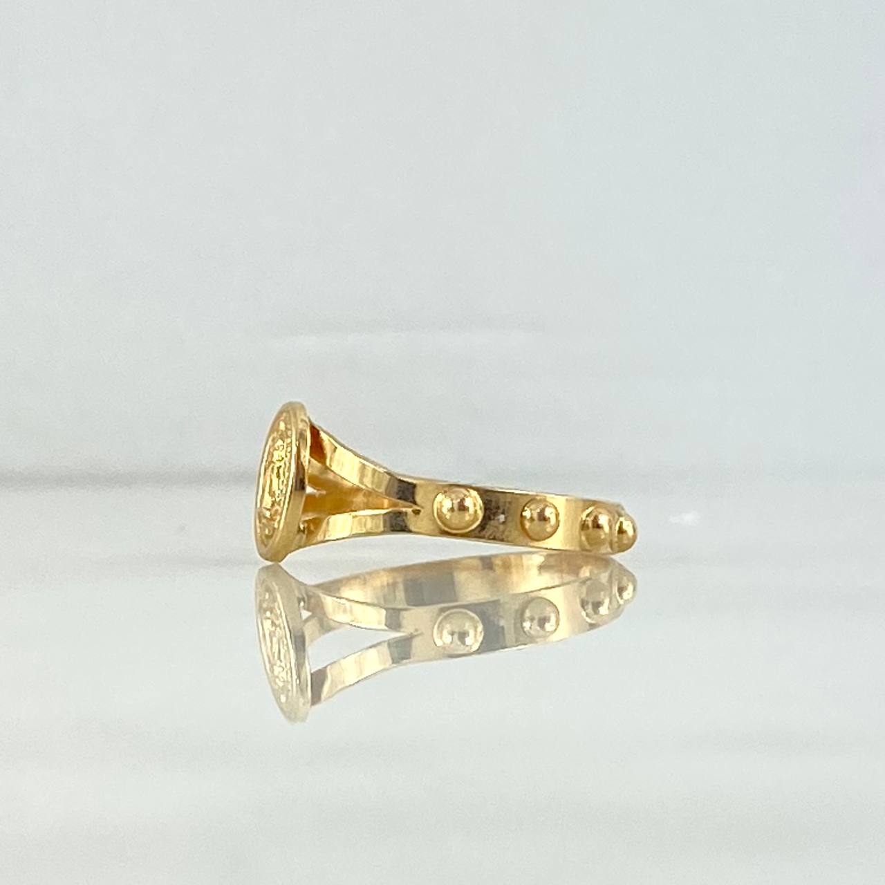 Anillo Virgen de Guadalupe 1.65gr / T8 / Esferas Oro Amarillo