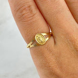 Anillo Virgen de Guadalupe 1.65gr / T7 1/2 / Esferas Oro Amarillo
