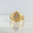Anillo Sello Ovalo 2.1gr / T9 1/2 / Texturizado Tres Oros