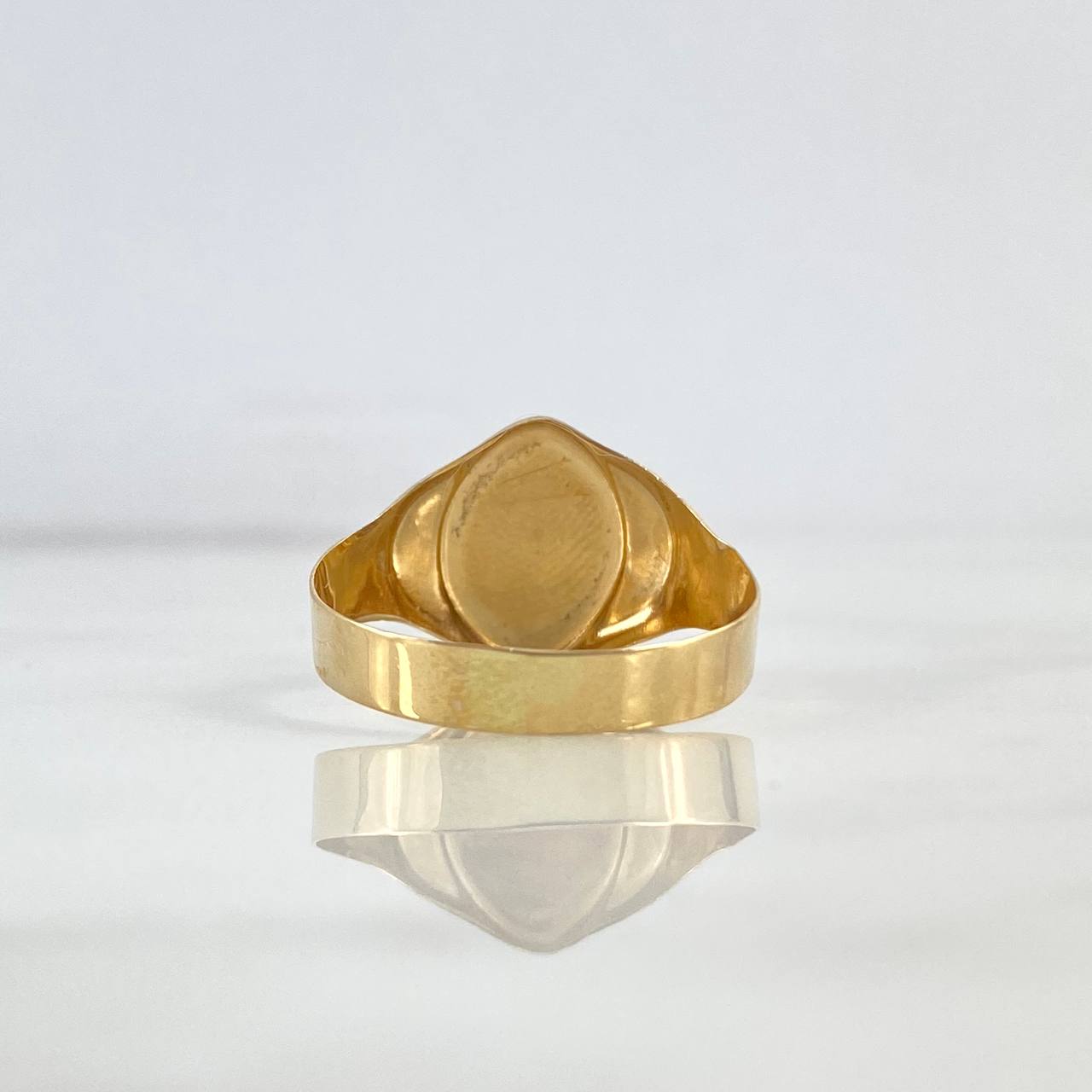 Anillo Sello Ovalo 2.05gr / T9 1/4 / Texturizado Tres Oros