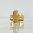 Anillo Cruz Cristo 3.15gr / T10 1/2 / Oro Amarillo ©
