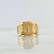 Anillo Sello Cristo Cruz 2.45gr / T10 / Texturizado Mate Oro Amarillo ©