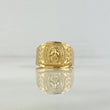Anillo Sello Herradura Caballo 2.6gr / T10 1/2 / Rectangulo Mate Oro Amarillo *