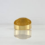 Anillo Sello Herradura Caballo 2.6gr / T10 1/2 / Rectangulo Mate Oro Amarillo *