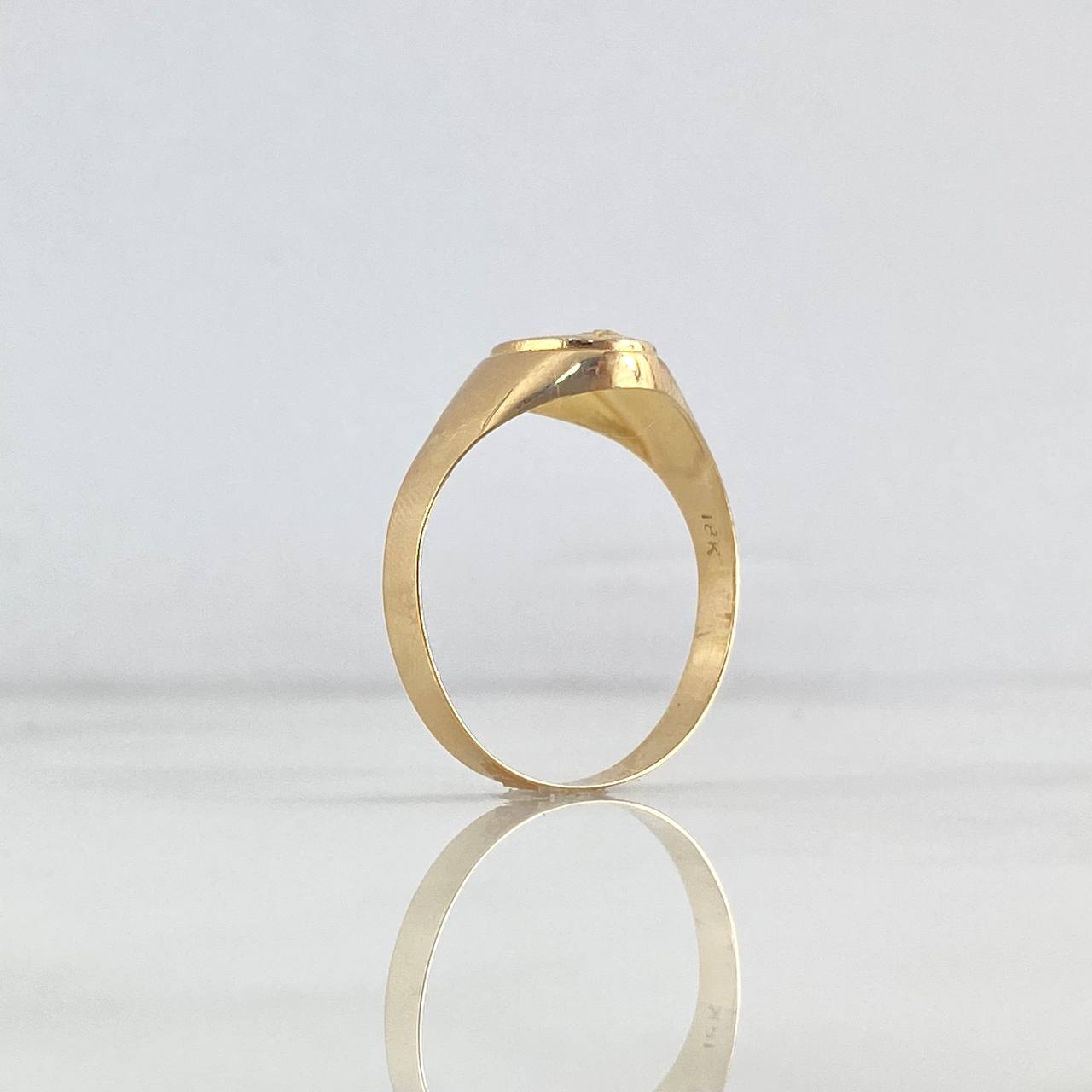 Anillo Sello Virgen de Guadalupe 1.95gr / T10 1/4 / Ovalado Oro Amarillo