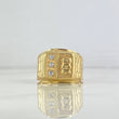 Anillo Quimbaya 3.5gr / T9 1/4 / Circones Blancos Oro Amarillo