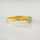 Anillo Solitario Moisanita 0.25 pts 1.7g / T8 1/4 Oro Amarillo 18K