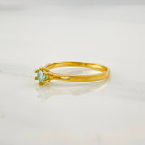 Anillo Solitario Moisanita 0.25 pts 1.7g / T8 1/4 Oro Amarillo 18K