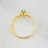 Anillo Solitario Moisanita 0.25 pts 1.7g / T8 1/4 Oro Amarillo 18K