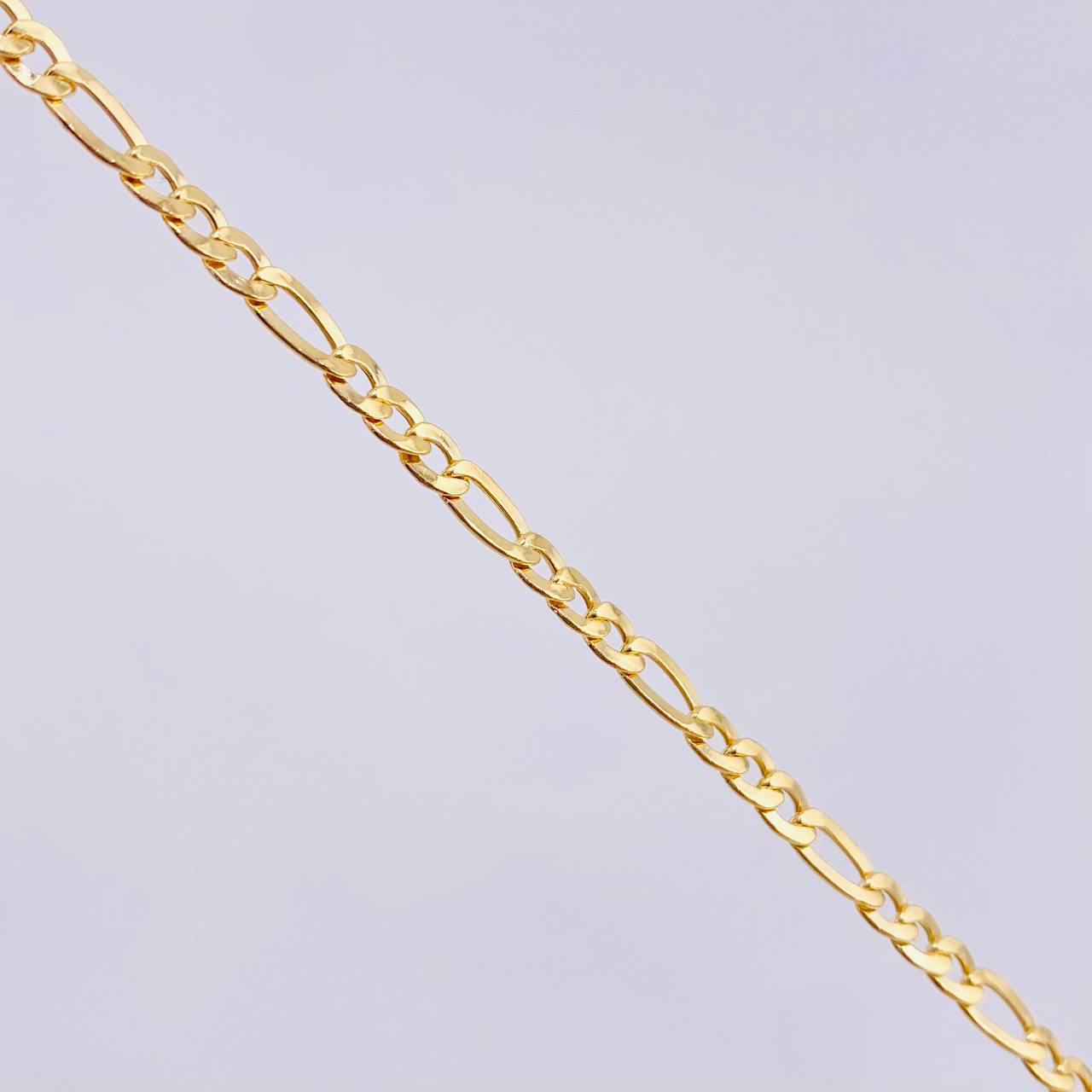 Tobillera Figaro 2.75gr / 24.5cm / 3.3mm Oro Amarillo +1 18K ©