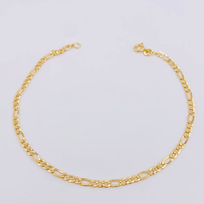 Tobillera Figaro 2.75gr / 25cm / 3.3mm Oro Amarillo +1 18K *