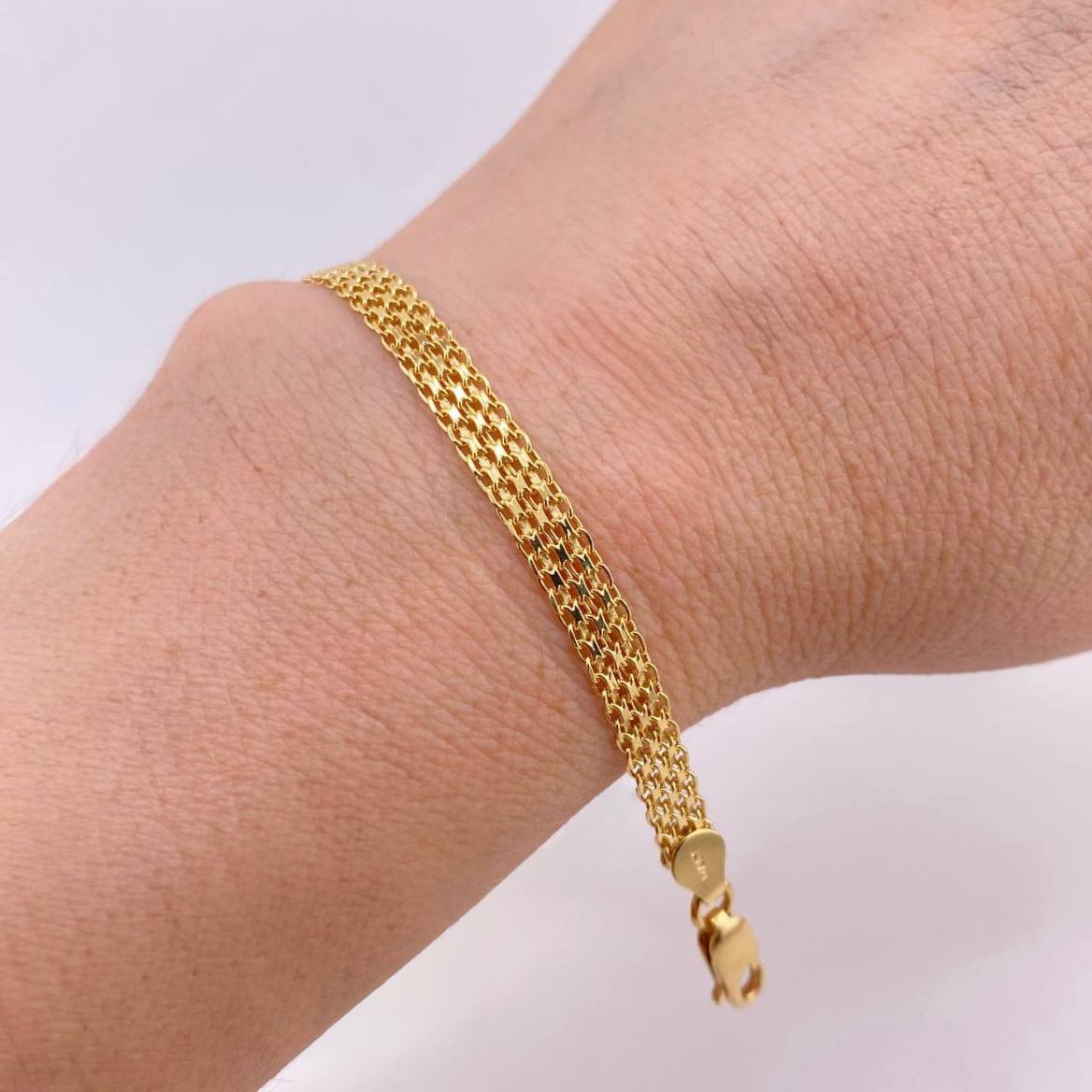 Pulso Chino 5.4gr / 18.5cm / 4.8mm Oro Amarillo +1 18K *