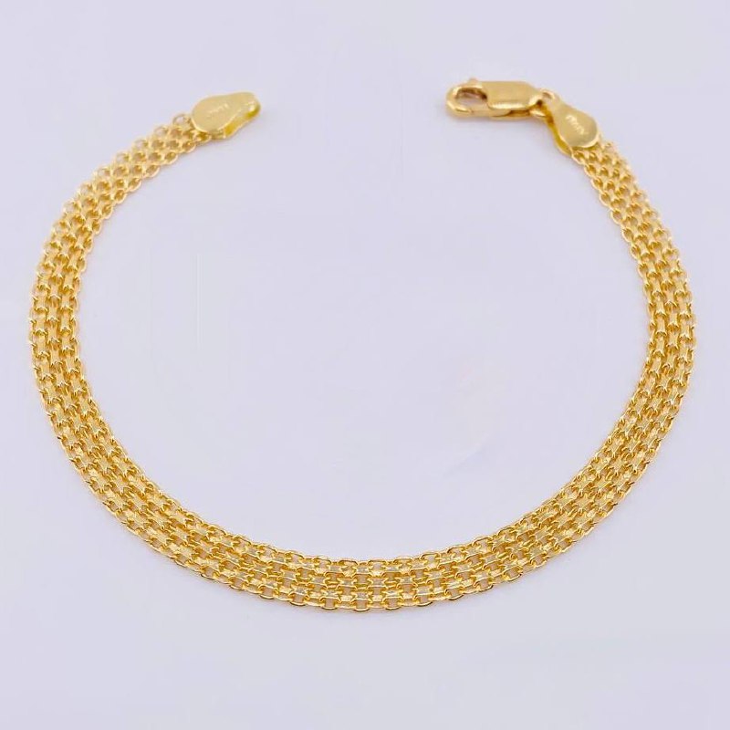 Pulso Chino 5.4gr / 19cm / 4.8mm Oro Amarillo +1 18K