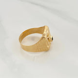 Anillo Sello Cristo 3.1gr / T10 3/4 / Oro Amarillo 18K &