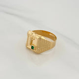 Anillo Sello Cristo 3.1gr / T10 3/4 / Oro Amarillo 18K &