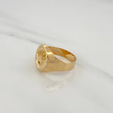 Anillo Sello Corona 3.35gr / T10 1/2 / Oro Amarillo 18K &