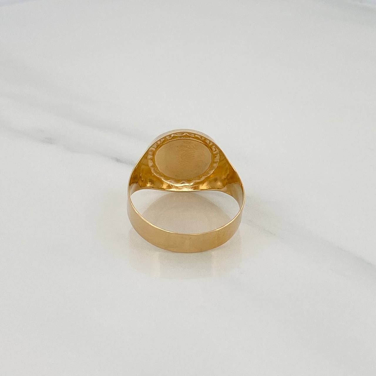 Anillo Sello Corona 3.35gr / T10 1/2 / Oro Amarillo 18K &