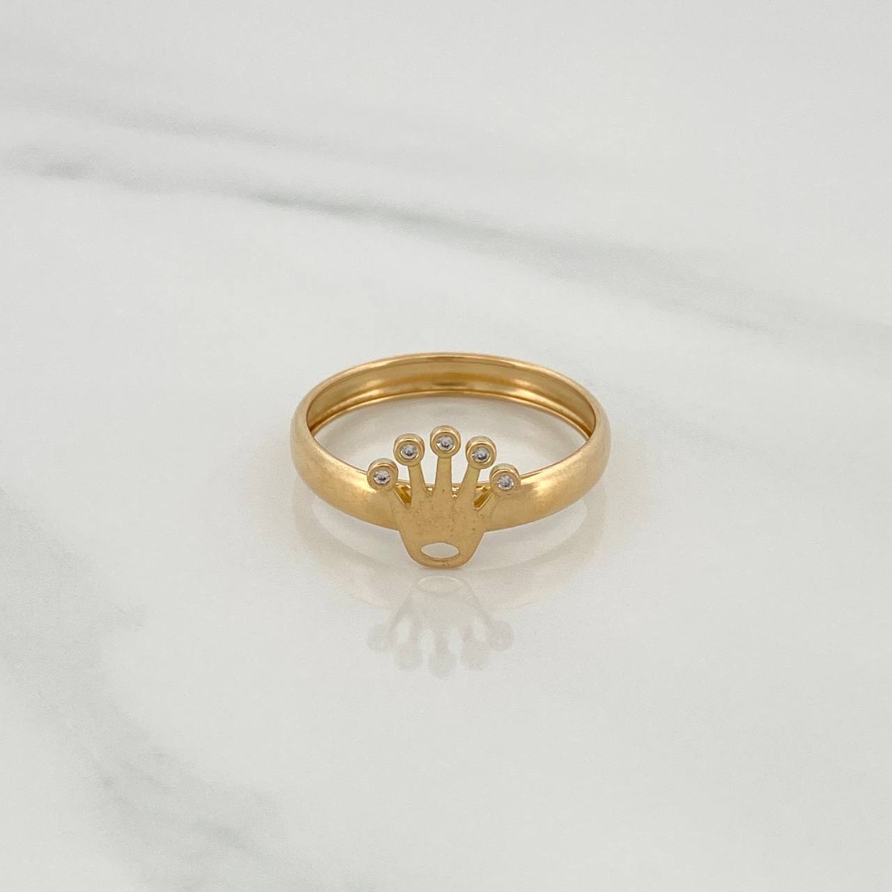 Anillo Corona 1.1gr / T7 3/4 / Oro Amarillo 18K &