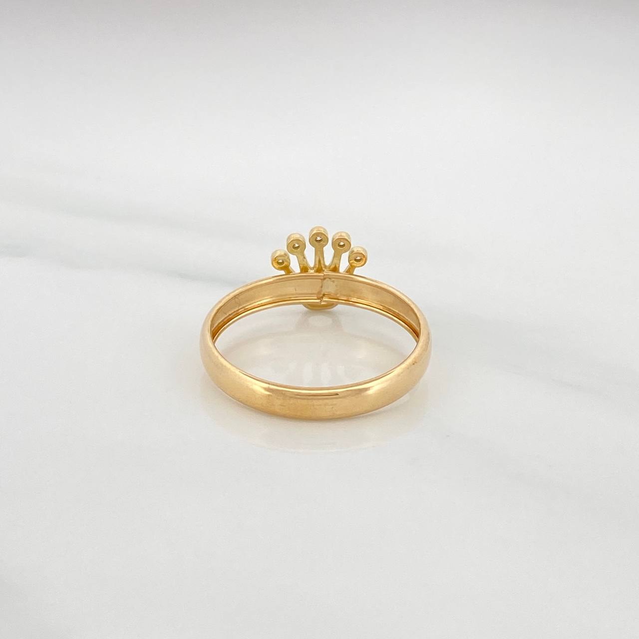 Anillo Corona 1.1gr / T7 1/4 / Oro Amarillo 18K %
