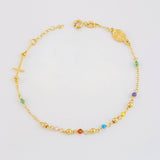 Pulso Modulable Denario Virgen Milagrosa 2g / 18.4cm - 16.5cm / 2.6mm Oro Amarillo 18K