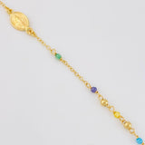 Pulso Modulable Denario Virgen Milagrosa 2g / 18.4cm - 16.5cm / 2.6mm Oro Amarillo 18K