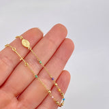 Pulso Modulable Denario Virgen Milagrosa 2g / 18.4cm - 16.5cm / 2.6mm Oro Amarillo 18K